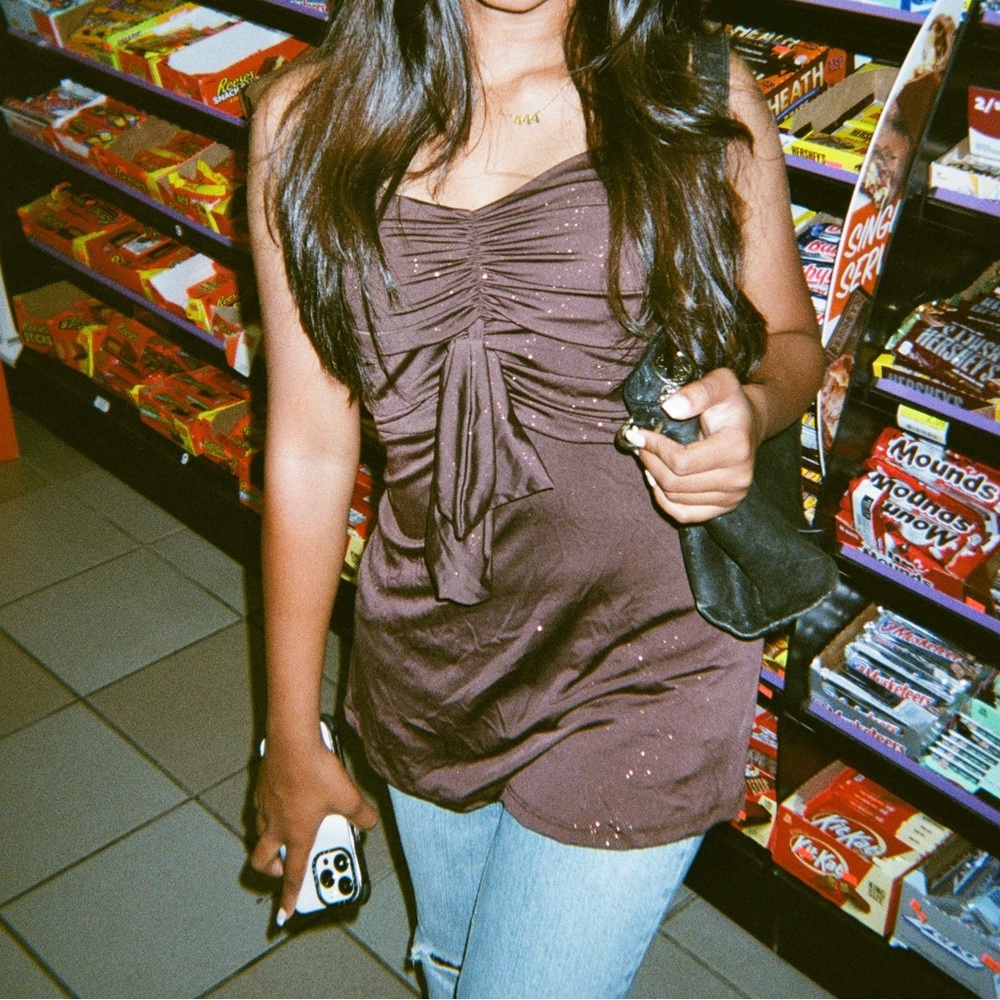 Brown Sparkly Cami